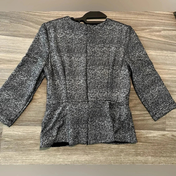 NWT Vintage black bubble top, faux wrap top, black rose, sequin top Jackie Jon - Picture 8 of 8